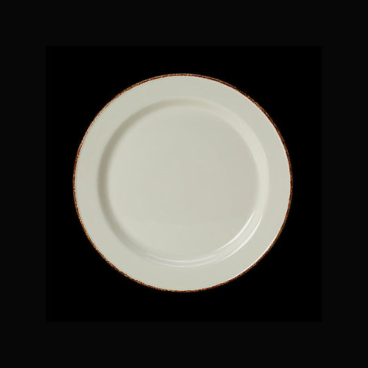 BROWN DAPPLE PLATE SLIMLINE 23CM 9"      x24
