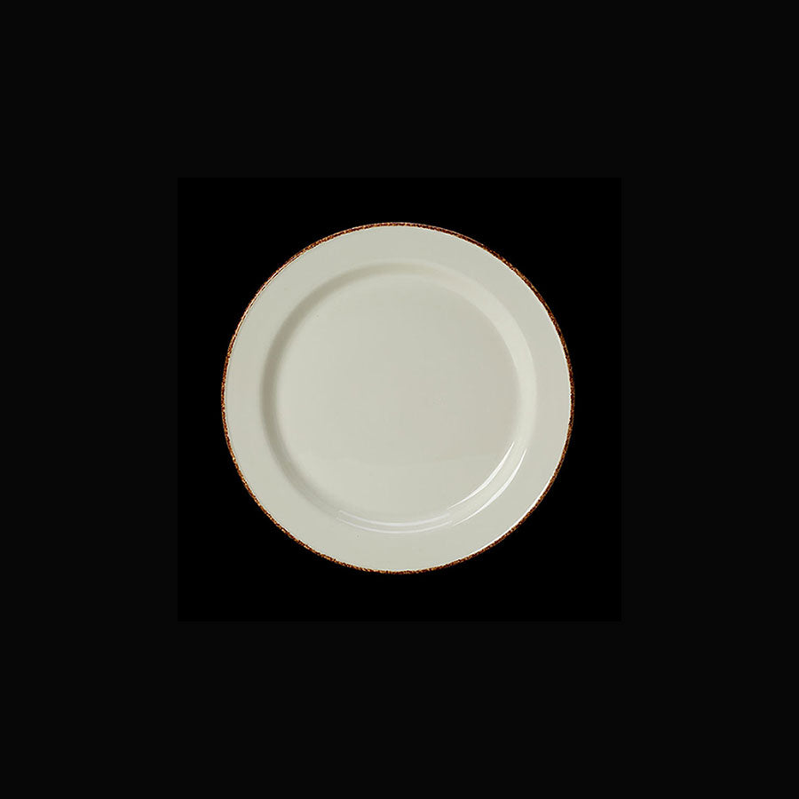 BROWN DAPPLE PLATE SLIMLINE 15.75CM      x36