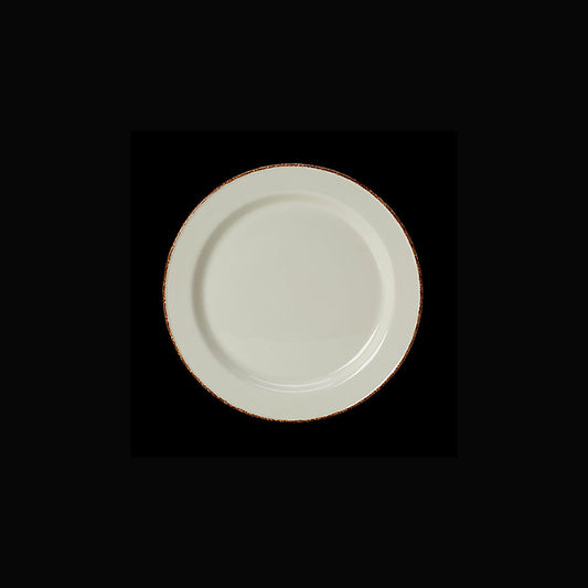BROWN DAPPLE PLATE SLIMLINE 15.75CM      x36