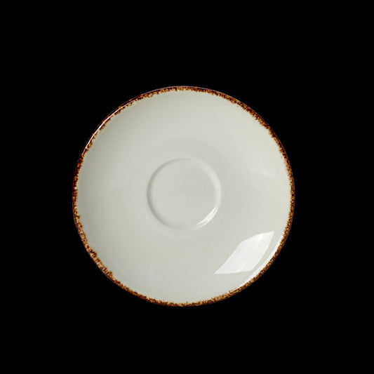 BROWN DAPPLE SAUCER LIV 12.5CM 5"        x36