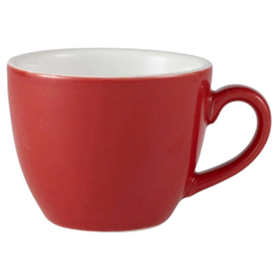 ROYAL GENWARE BOWL SHAPED CUP 9CL RED    x6