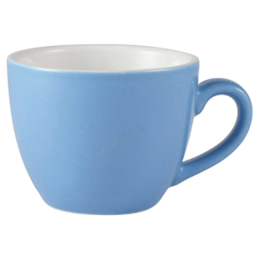 ROYAL GENWARE BOWL SHAPED CUP 9CL BLUE   x6