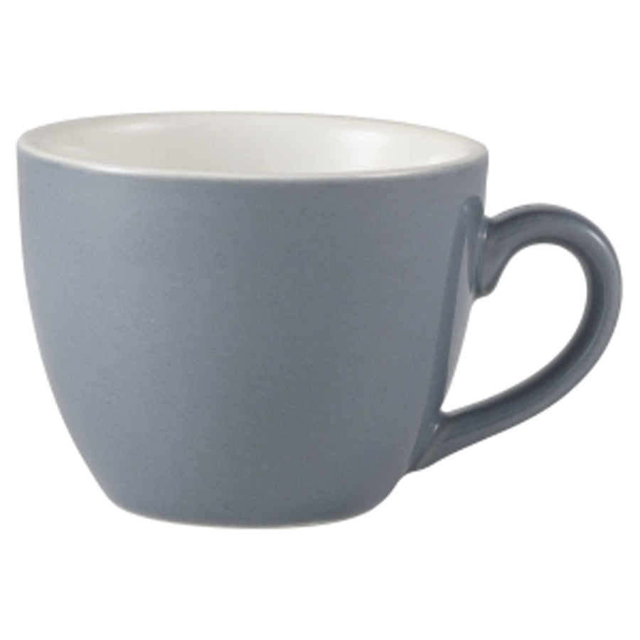 ROYAL GENWARE BOWL SHAPED CUP 9CL GREY   x6