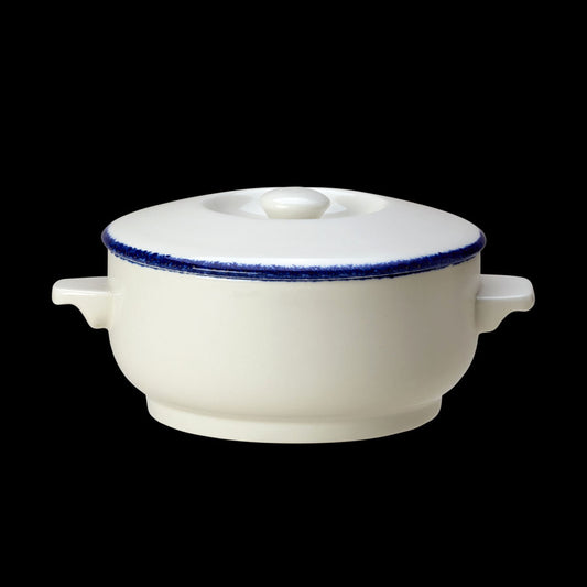 BLUE DAPPLE LID FOR SOUP BOWL            x12