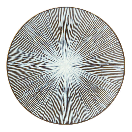 ALLIUM SEA PLATE 27CM WHT/BRN            x6