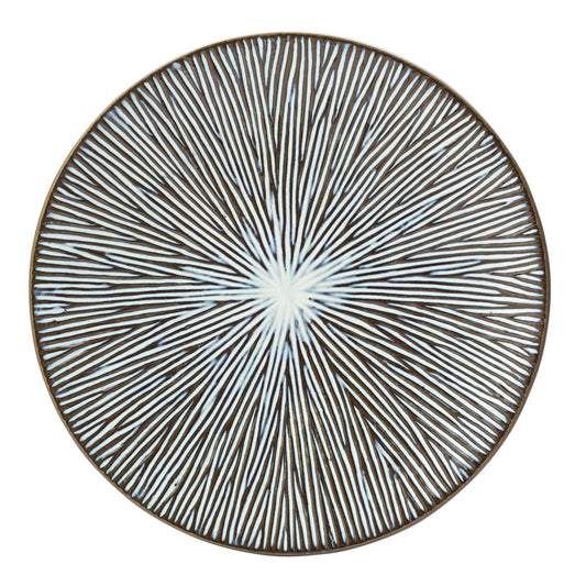 ALLIUM SEA PLATE 21CM WHT/BRN            x6