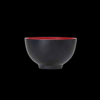 KARMA BLACK&RED 2TONE BOWL 4 1/4X2 5/8"  x6