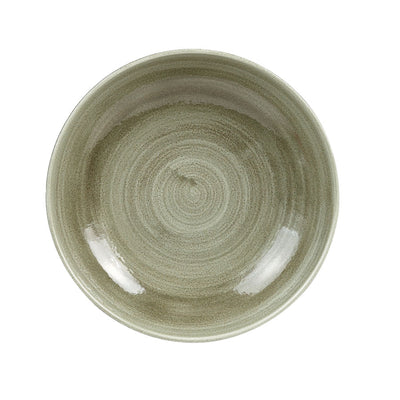 STONECAST PATINA GREEN COUPE BOWL 24.8CM x12