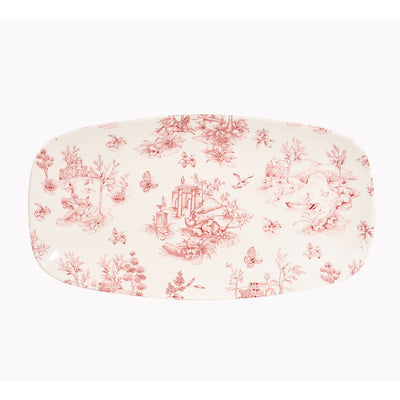 TOILE CRANBERRY CHEF PLATE 13 7/8X7 3/8" x6