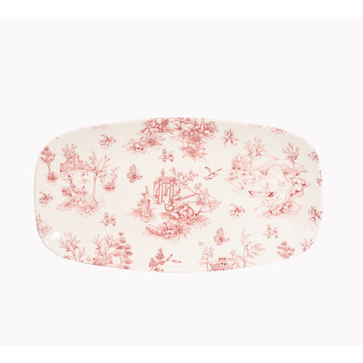 TOILE CRANBERRY CHEF PLATE 11 3/4"X6"    x12