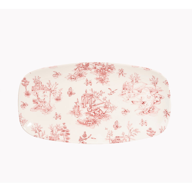 TOILE CRANBERRY CHEF PLATE 11 3/4"X6"    x12