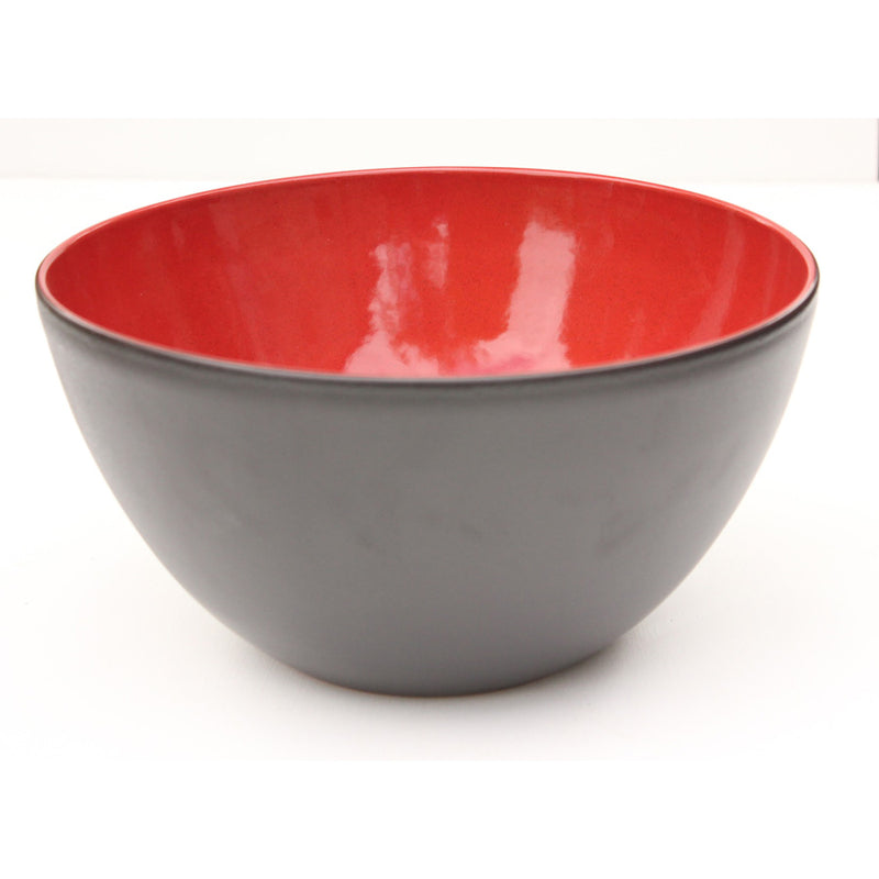 MATT BLACK/RED BOWL 0.5L 14X8CM          x6