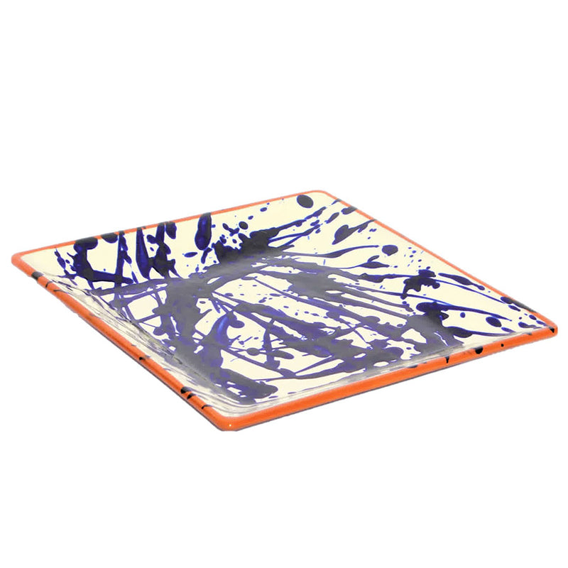 ABS POT SQUARE PLATTER 25X25CM BLU SPLAT x4