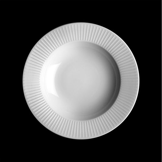 WILLOW MID RIMMED BOWL 24CM 9 1/2" WHITE x24
