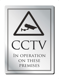 Brushed Silver Cctv In Operation Notice 29.7 x 21cm