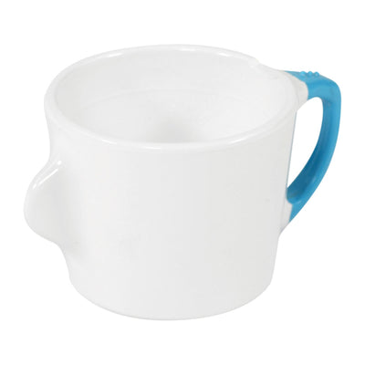 OMNI WHITE CUP W/BLUE HANDLE 200ML NR   