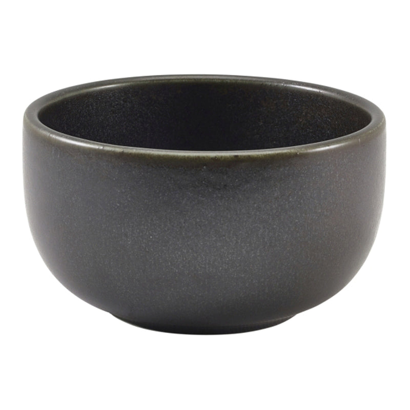 TERRA PORCELAIN BLACK ROUND BOWL 12.5CM  x6