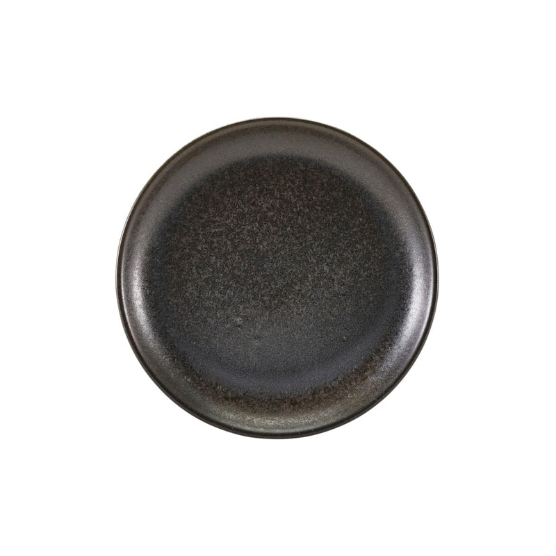 TERRA BLACK COUPE PLATE 24CM             x6