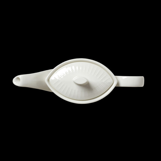 WILLOW BEVERAGE POT LID WHITE            x6