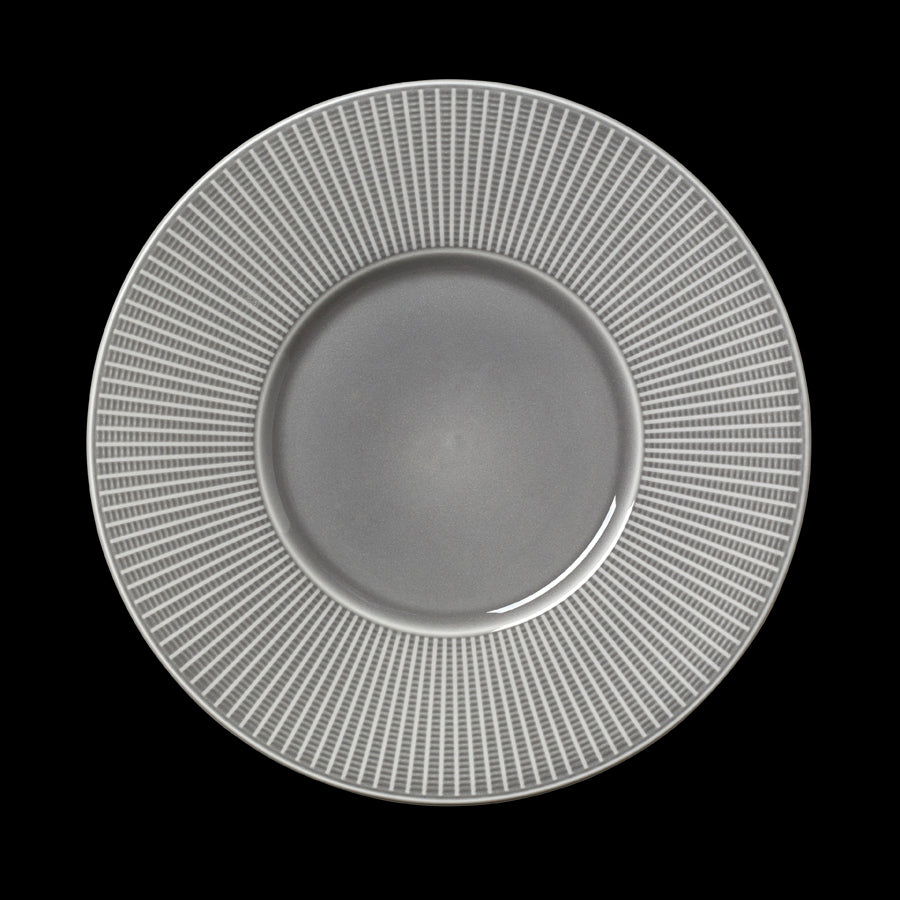 WILLOW GOURMET PLATE MED WELL11 1/4"MIST x6