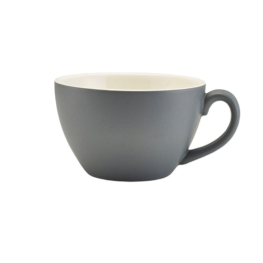 GREY PORCELAIN BOWL SHAPED CUP 34CL/12OZ x6