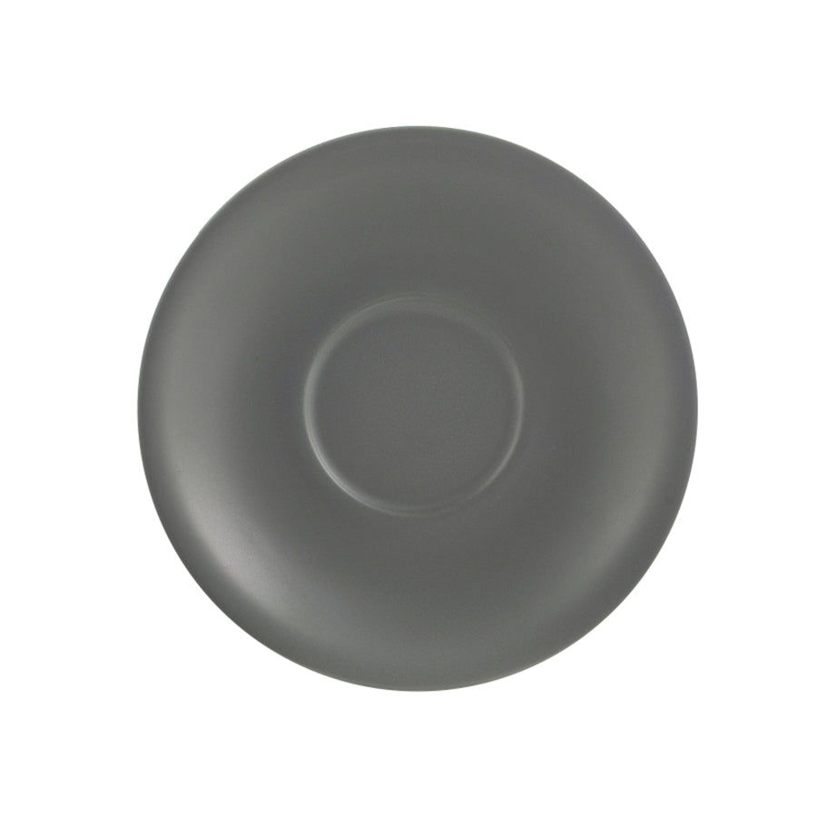 MATT GREY PORCELAIN SAUCER 16CM          x6