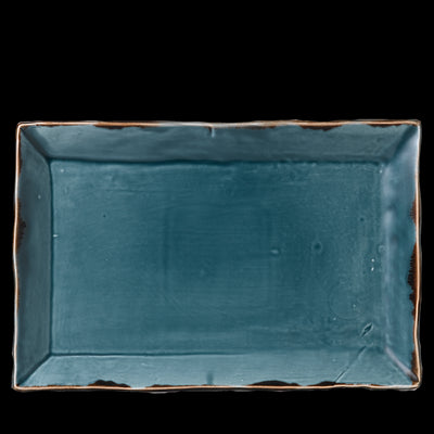 HARVEST RECTANGULAR TRAY 23CM BLUE NR    x6