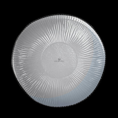 BAMBOO DUSK GLASS ROUND PLATE 21.5CM     x6