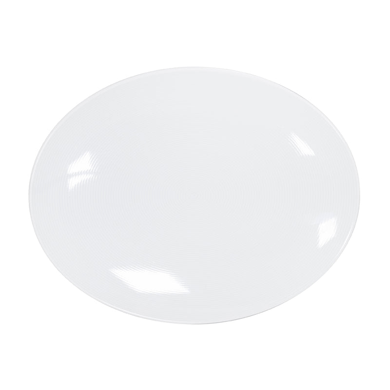 ALTO CIRCUIT-COUPE OVAL PLATE 33CM WHITE x4