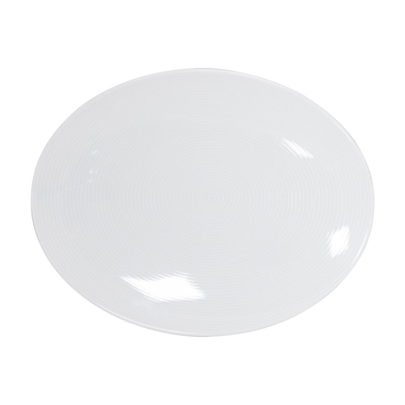 ALTO CIRCUIT-COUPE OVAL PLATE 23CM WHITE x6