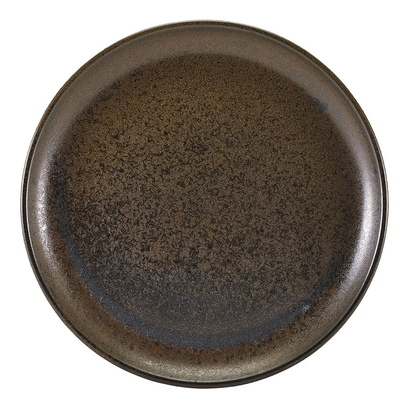 TERRA PORCELAIN BLACK COUPE PLATE 30.5CM x6