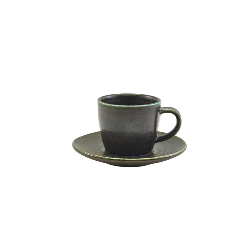 TERRA PORCELAIN BLACK SAUCER 11.5CM      x6