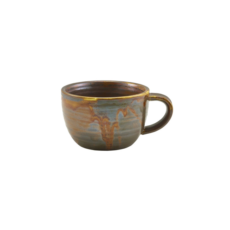 TERRA PORCELAIN COPPER COFFEE CUP 10OZ   x6