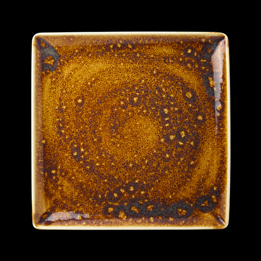 VESUVIUS SQUARE ONE 27CM 10 5/8" AMBER   x6