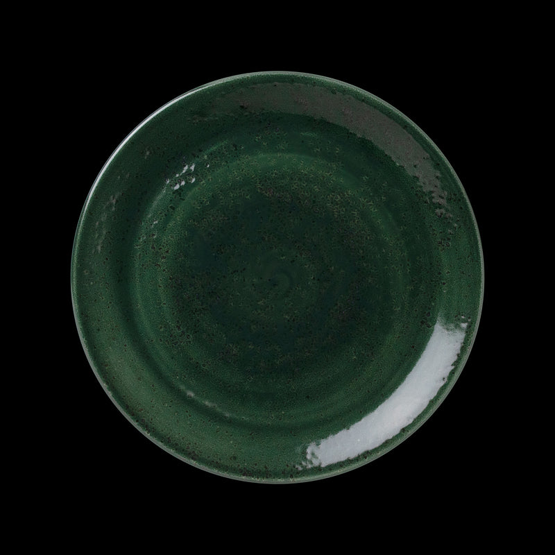 VESUVIUS COUPE PLATE 10" BURNT EMERALD   x12