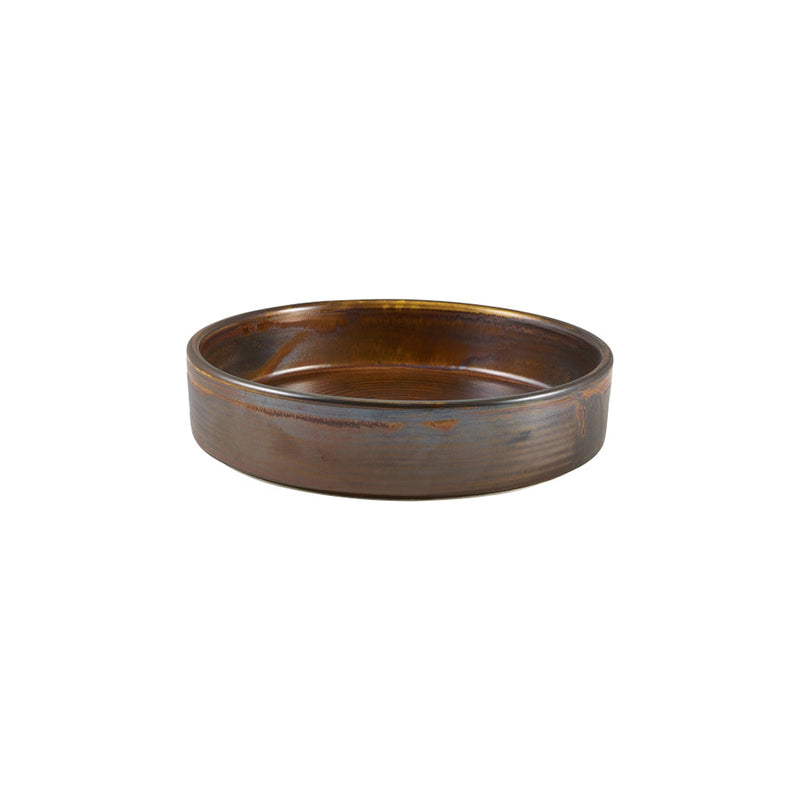 TERRA PORCELAIN COPPER PRESENT BOWL 18CM x6