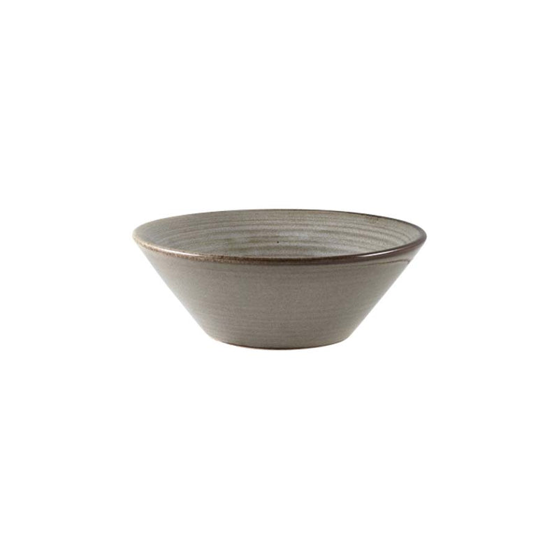 TERRA PORCELAIN GREY CONICAL BOWL 14CM   x6