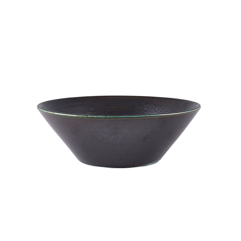 TERRA PORCELAIN BLACK CONICAL BOWL 16CM  x6