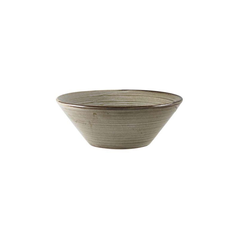 TERRA PORCELAIN GREY CONICAL BOWL 16CM   x6