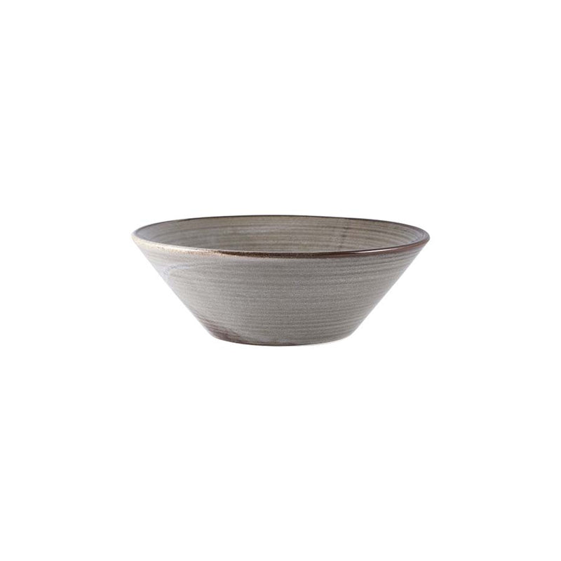 TERRA PORCELAIN GREY CONICAL BOWL 19.5CM x6