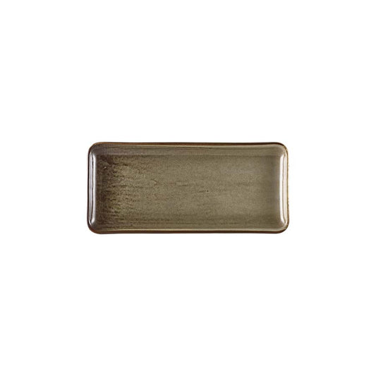 TERRAPORCELAIN GRY NARROW PLATTER30X14CM x6