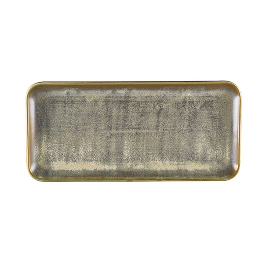 TERRA PORCELAIN MATT GREY PLATTER30X14CM x6