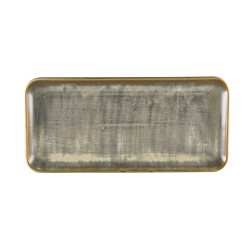 TERRA PORCELAIN MATT GREY PLATTER30X14CM x6