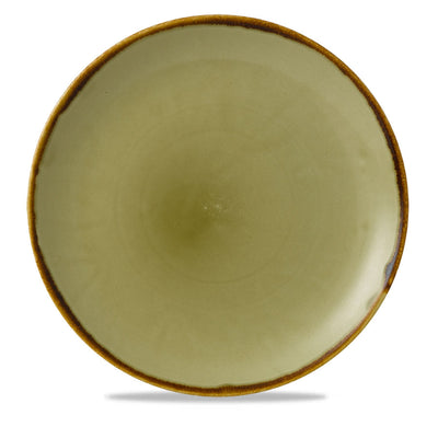 HARVEST COUPE PLATE GREEN 28.8CM FINEVIT x12