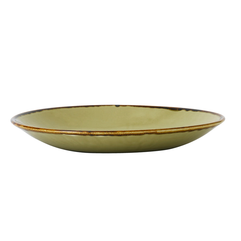 HARVEST DEEP COUPE PLATE GREEN25.5CM VIT x12