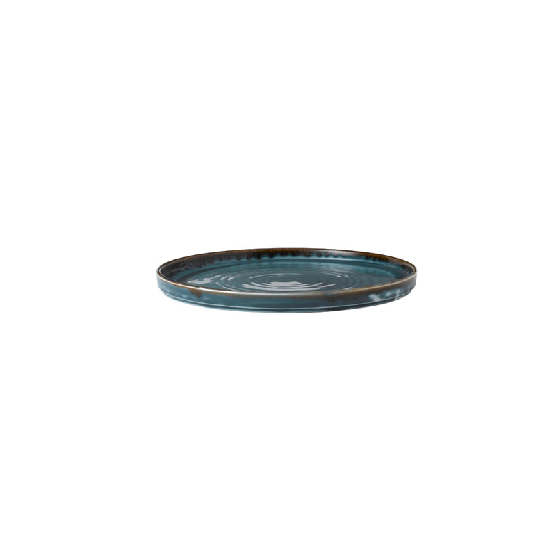 HARVEST BLUE WALLED PLATE8.67" VITRIFIED x6