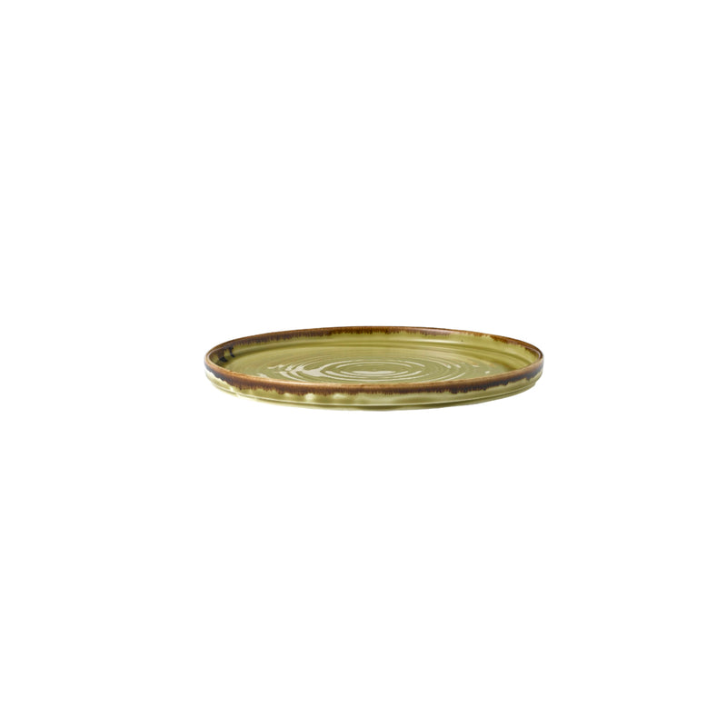 HARVEST GREEN WALLED PLATE 8.67" VIT     x6