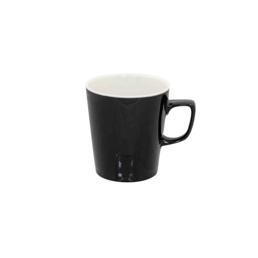 SUPERWHITE LATTE MUG BLACK 454ML/16OZ    x6