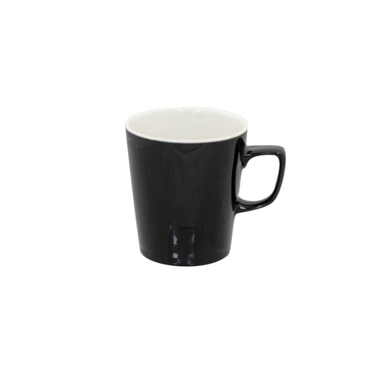 SUPERWHITE LATTE MUG BLACK 454ML/16OZ    x6