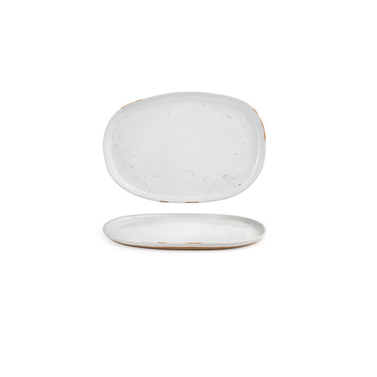 ARTEFACT 33CM OVAL PLATE ASH             x4
